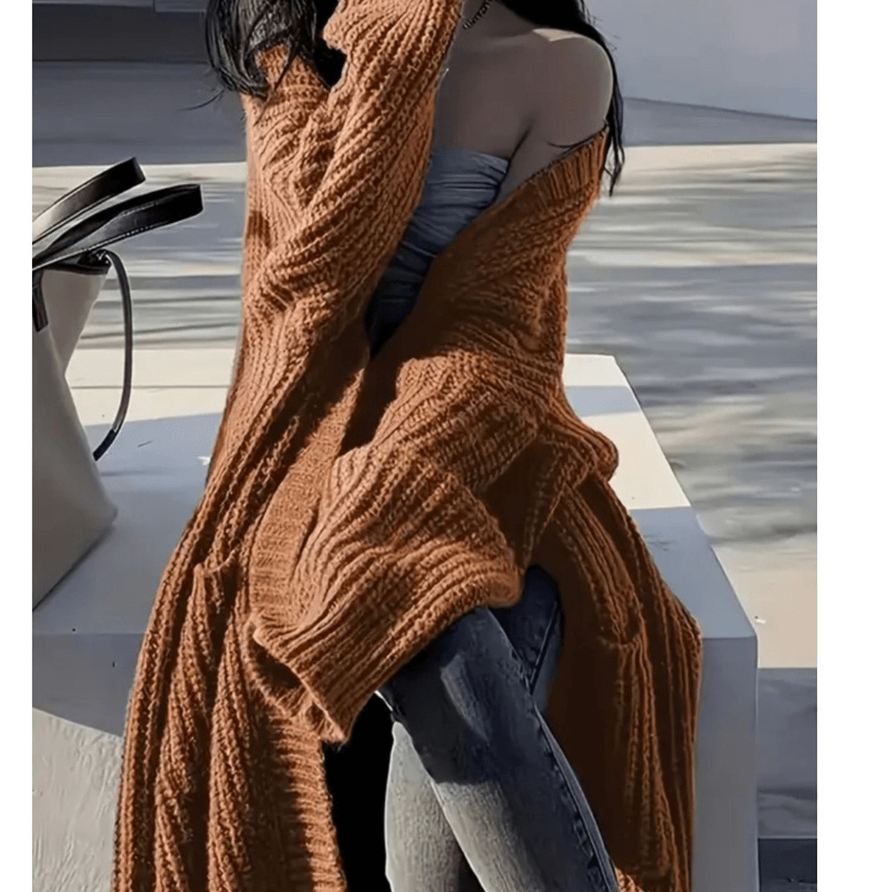 Pre Fall! NeW ! Rust Chunky Boho Cozy Knit Cardigan